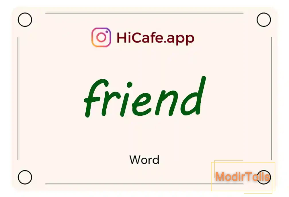 Meaning and usage of friend word
