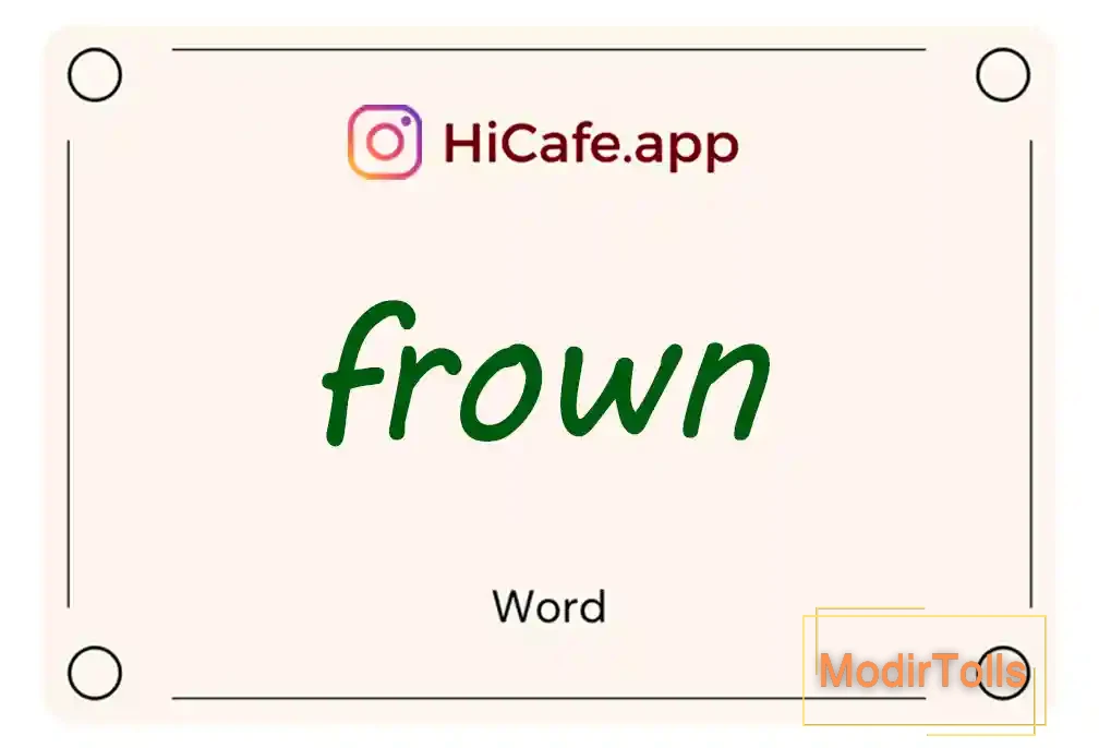 Meaning and usage of frown word