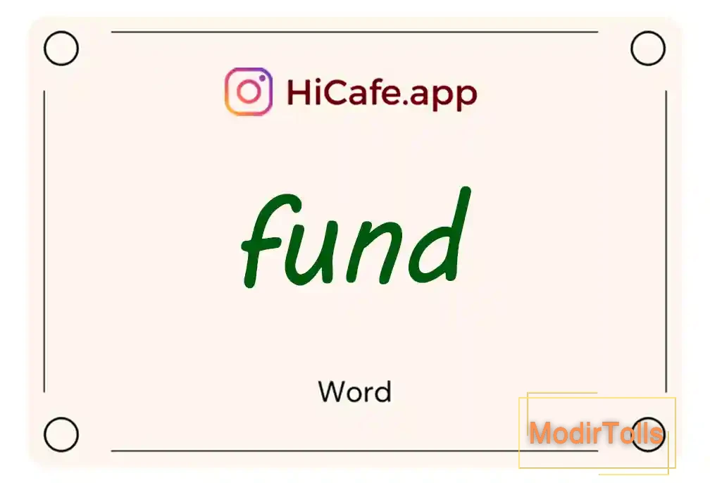 Meaning and usage of fund word