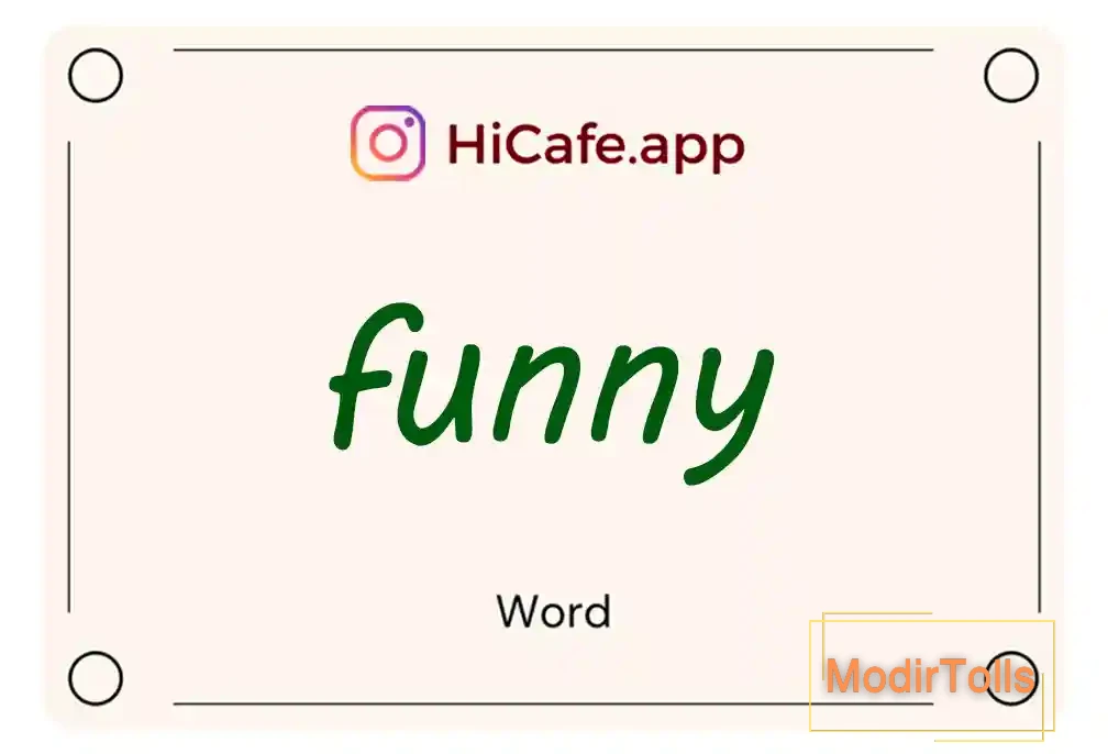Meaning and usage of funny word