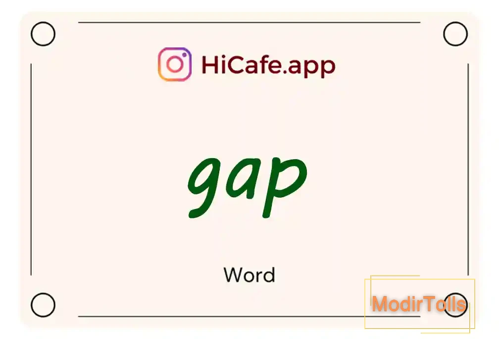 Meaning and usage of gap word