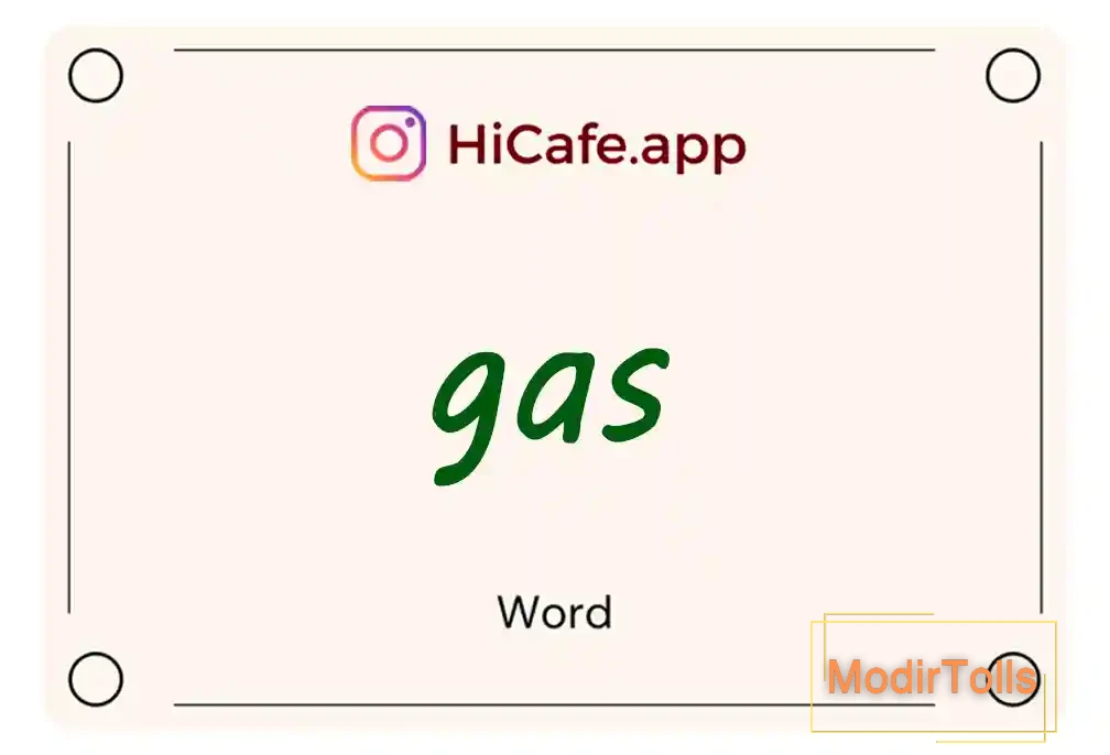 Meaning and usage of gas word