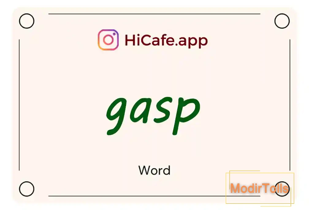 Meaning and usage of gasp word