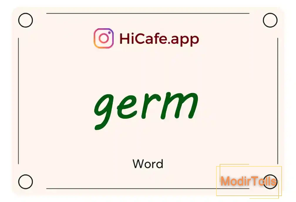 Meaning and usage of germ word