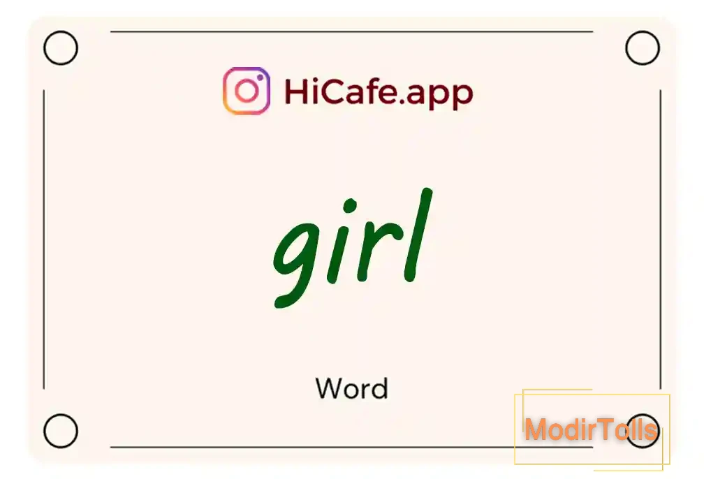 Meaning and usage of girl word