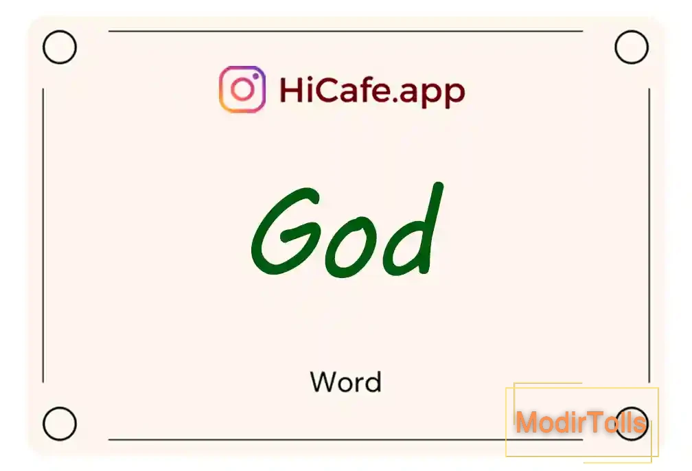 Meaning and usage of God word
