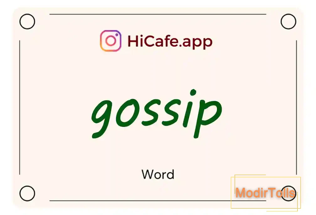 Meaning and usage of gossip word