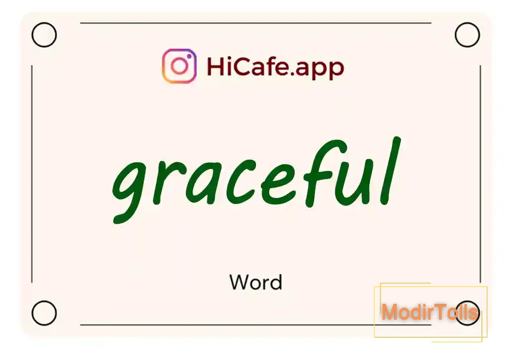 Meaning and usage of graceful word