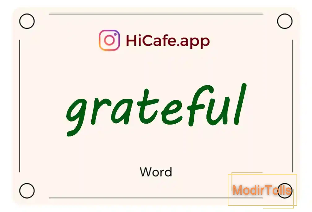 Meaning and usage of grateful word
