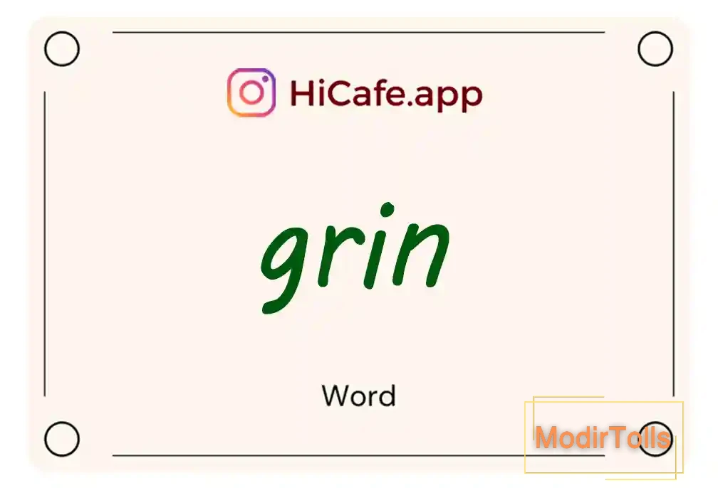 Meaning and usage of grin word