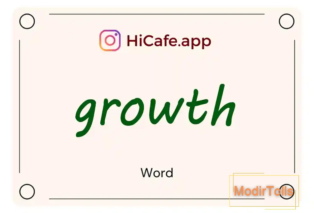 Meaning and usage of growth word