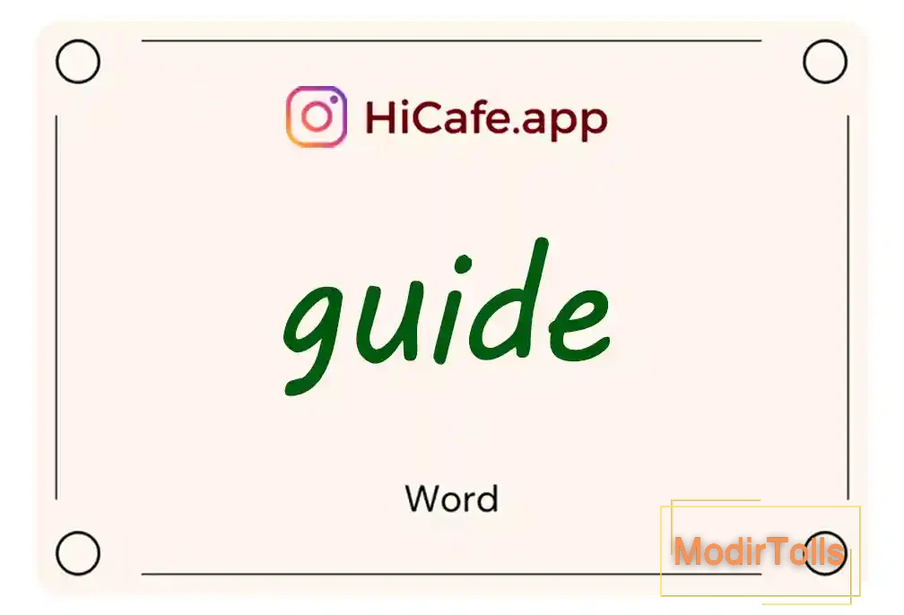 Meaning and usage of guide word