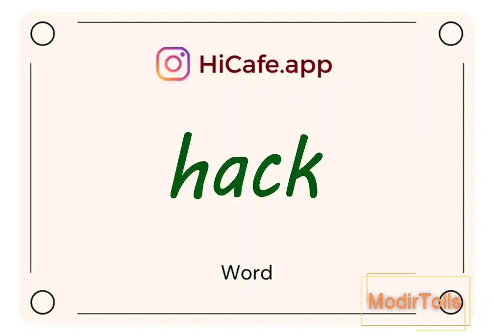Meaning and usage of hack word