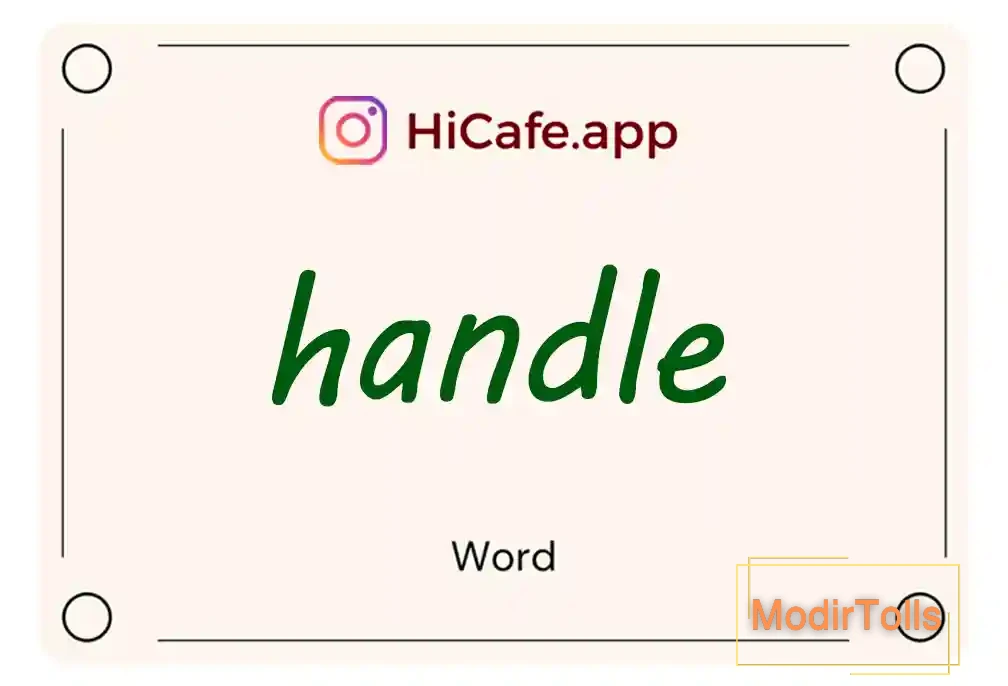 Meaning and usage of handle word