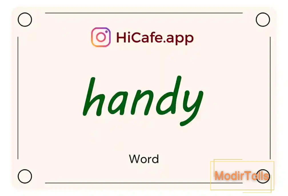 Meaning and usage of handy word