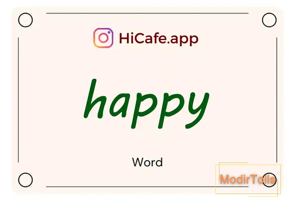 Meaning and usage of happy word