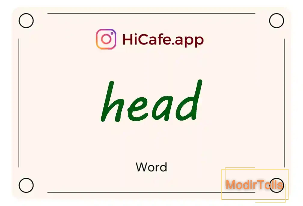 Meaning and usage of head word