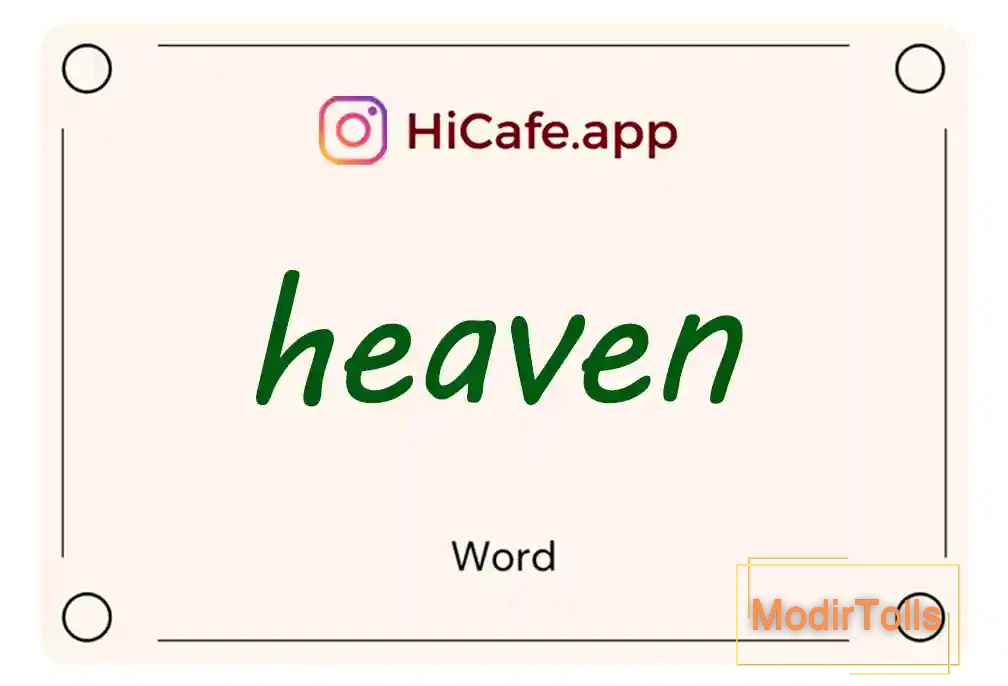 Meaning and usage of heaven word
