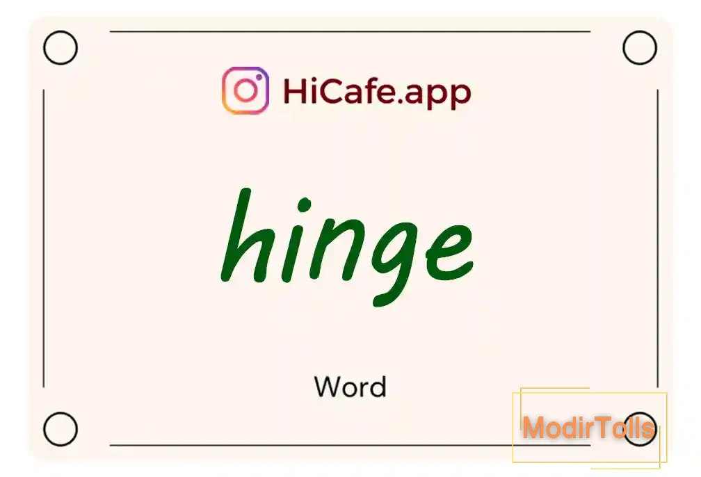 Meaning and usage of hinge word