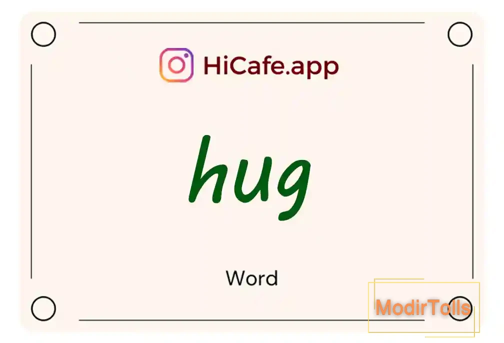 Meaning and usage of hug word