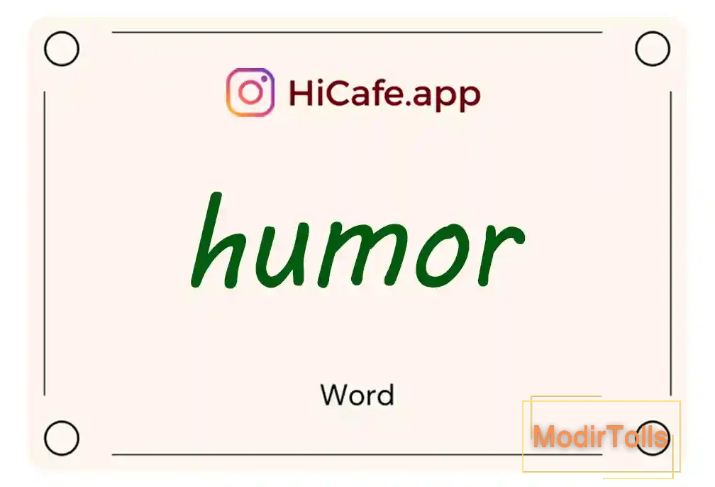 Meaning and usage of humor word