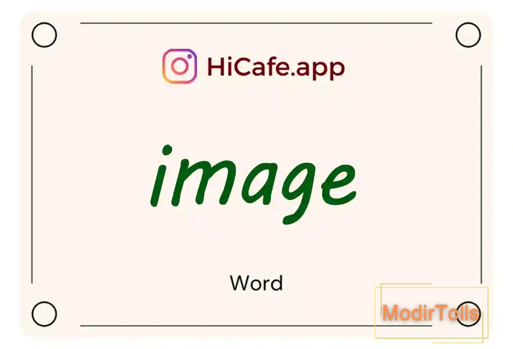 Meaning and usage of image word