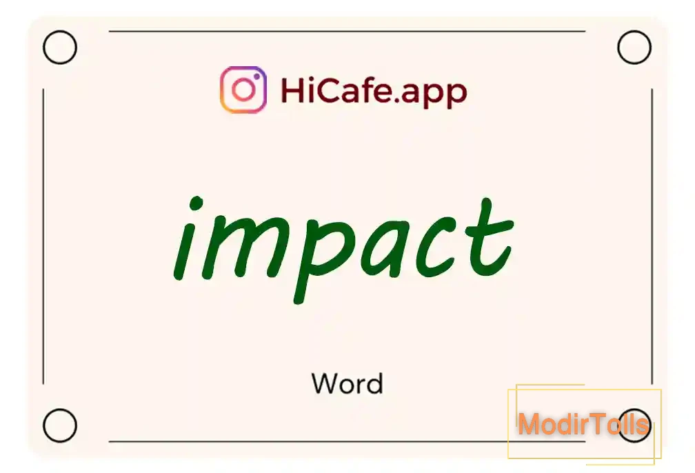 Meaning and usage of impact word