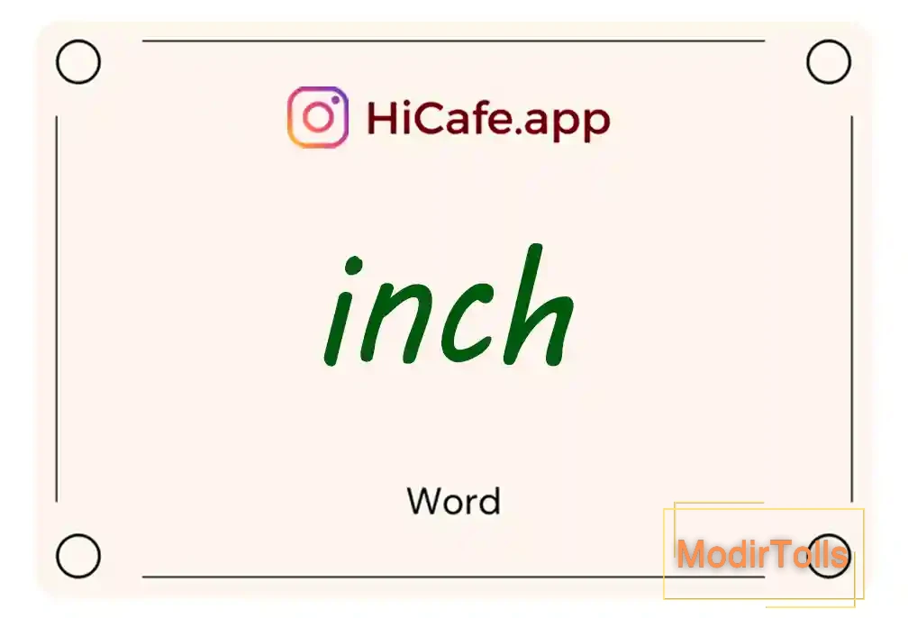 Meaning and usage of inch word
