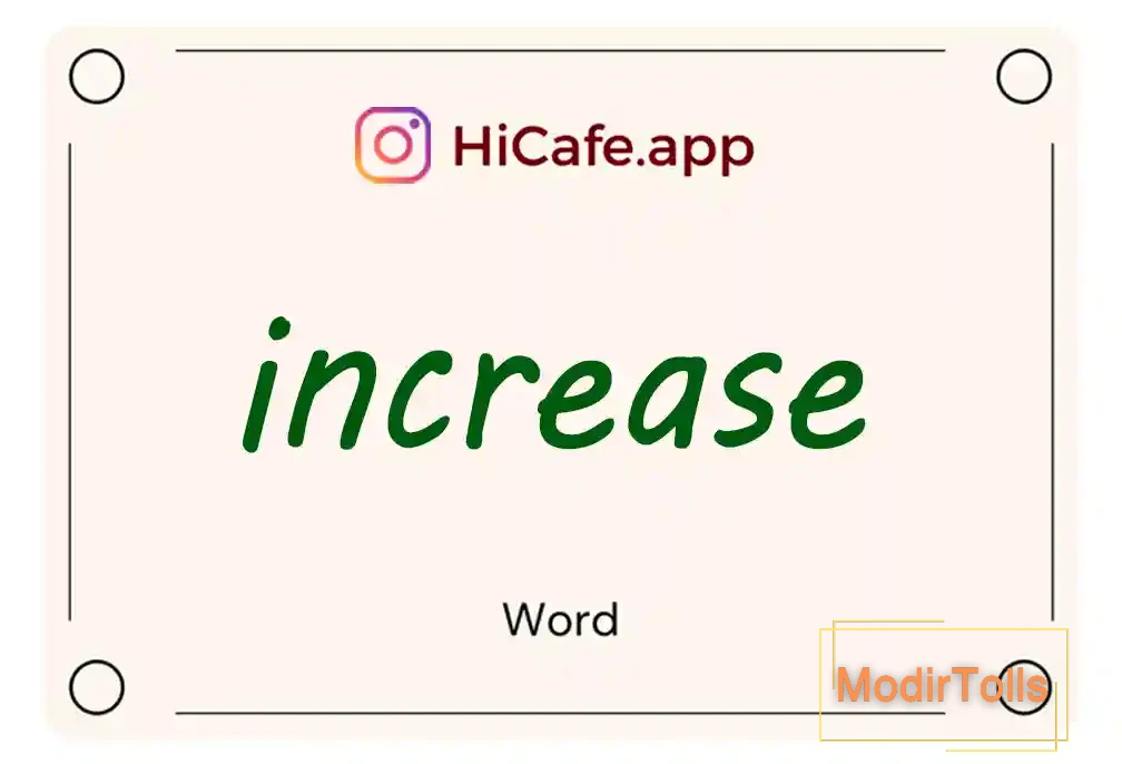 Meaning and usage of increase word