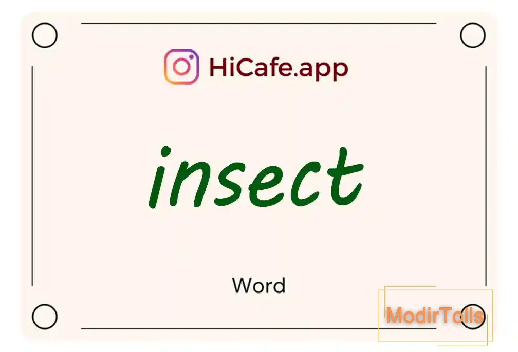 Meaning and usage of insect word