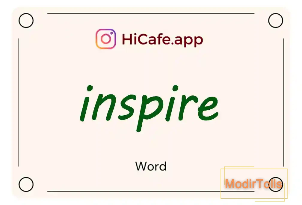 Meaning and usage of inspire word