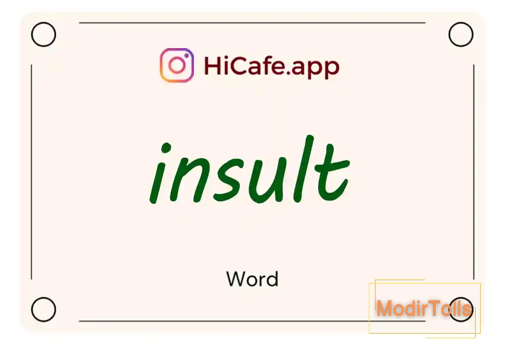 Meaning and usage of insult word