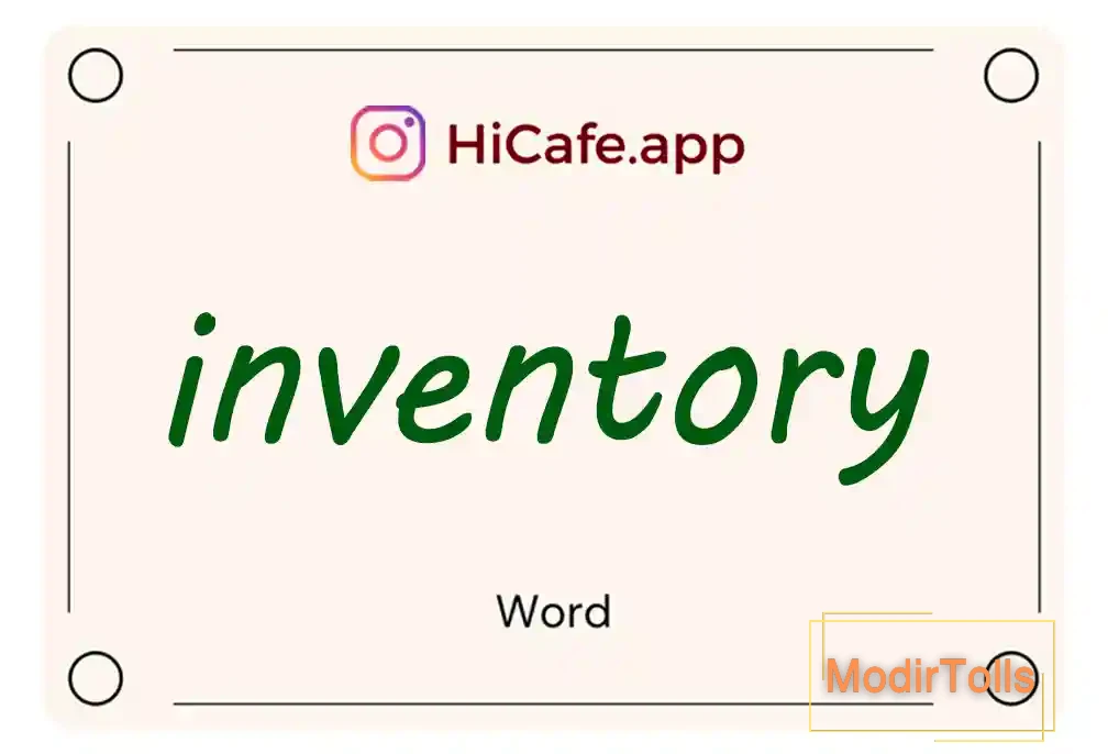 Meaning and usage of inventory word
