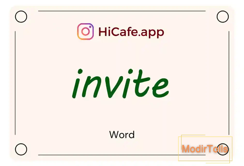 Meaning and usage of invite word