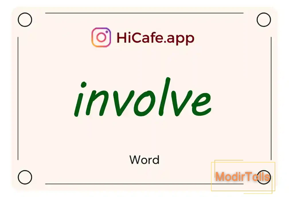 Meaning and usage of involve word