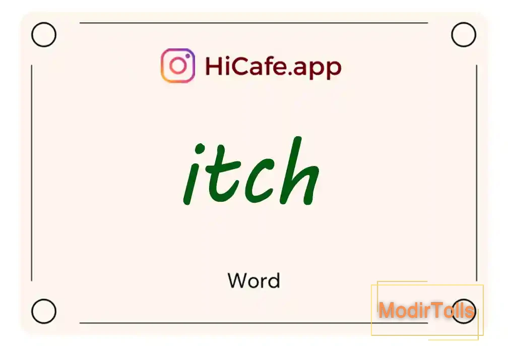 Meaning and usage of itch word