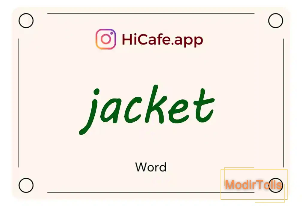 Meaning and usage of jacket word