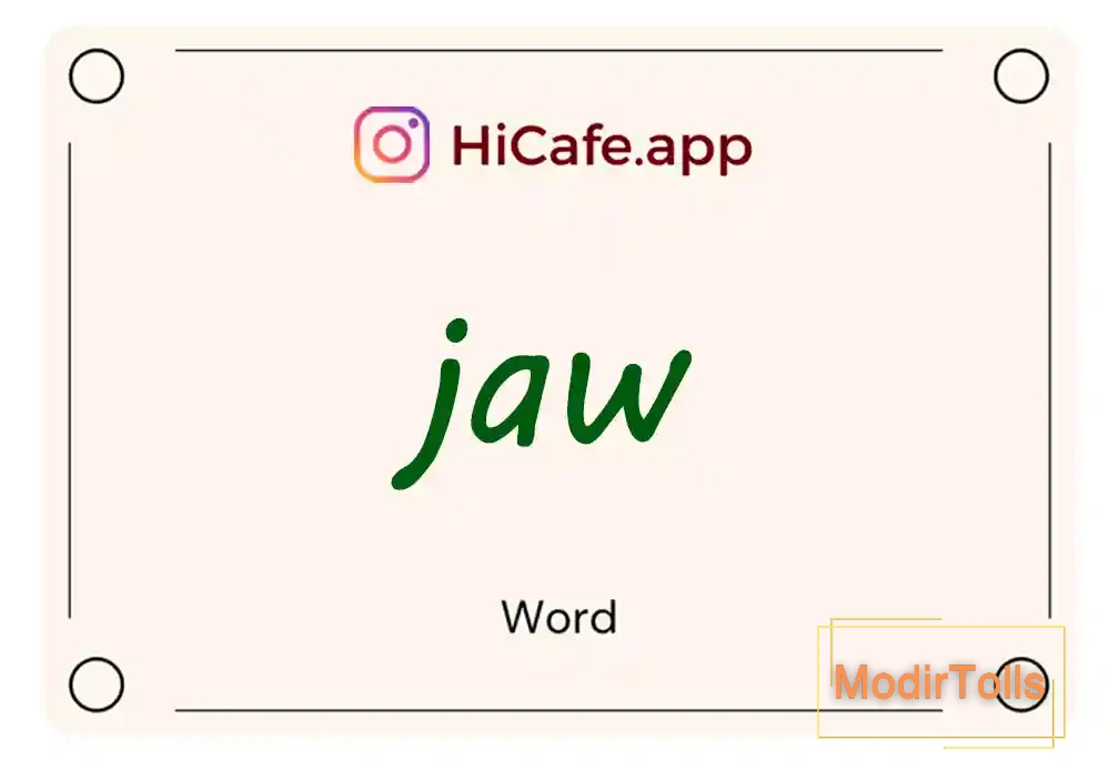 Meaning and usage of jaw word