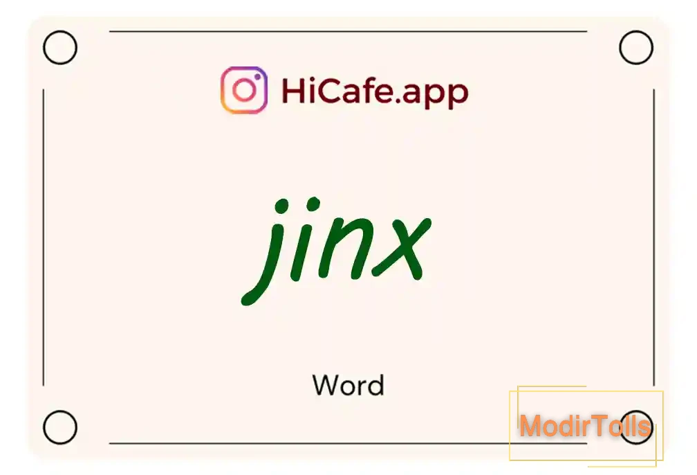 Meaning and usage of jinx word