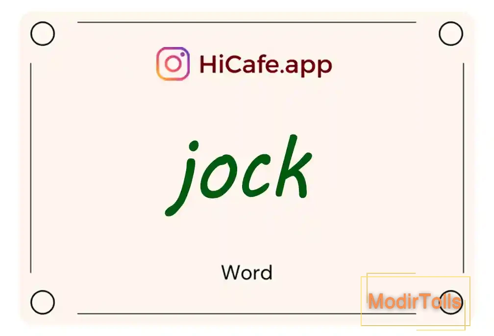 Meaning and usage of jock word