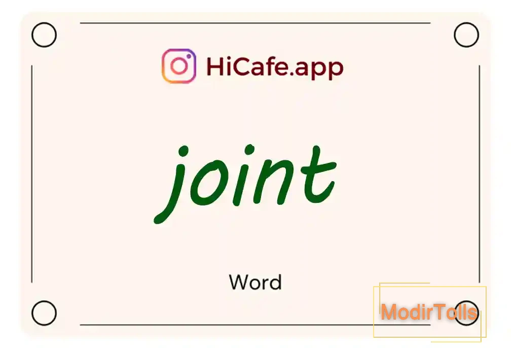 Meaning and usage of joint word