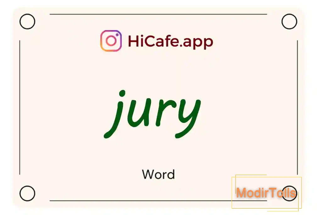 Meaning and usage of jury word