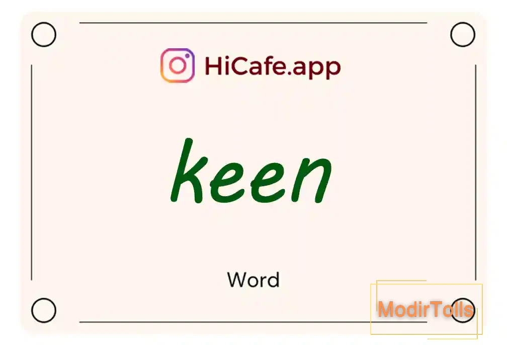 Meaning and usage of keen word