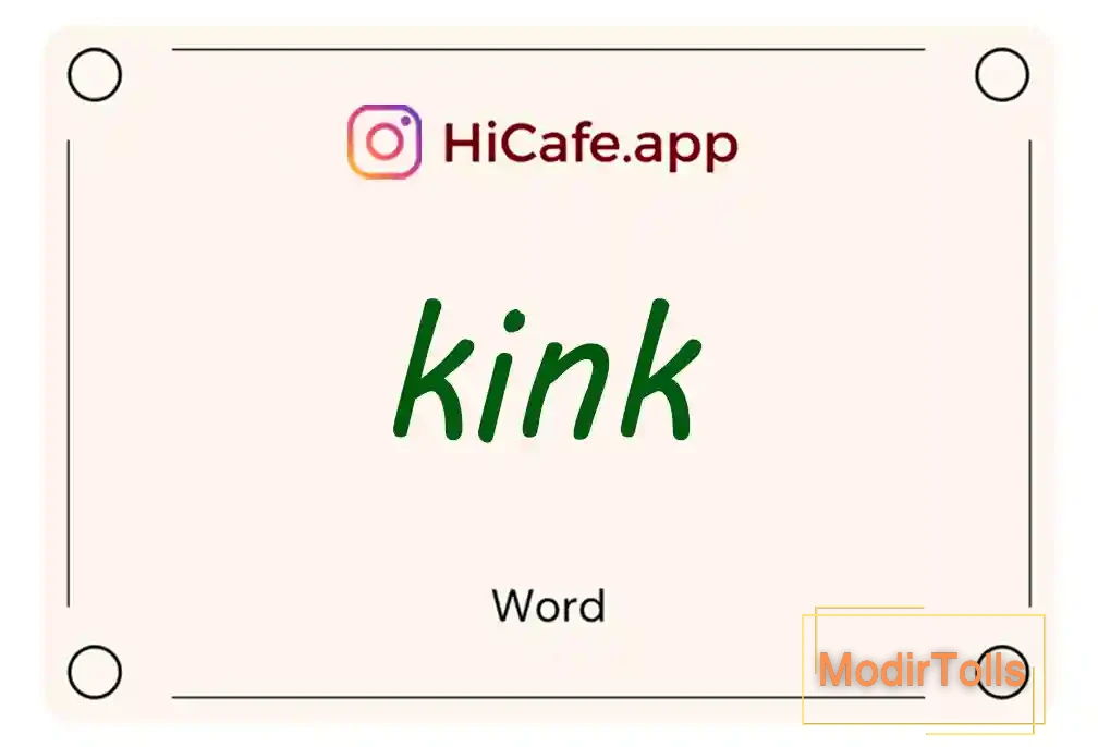 Meaning and usage of kink word