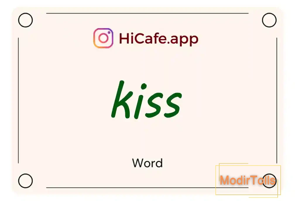 Meaning and usage of kiss word