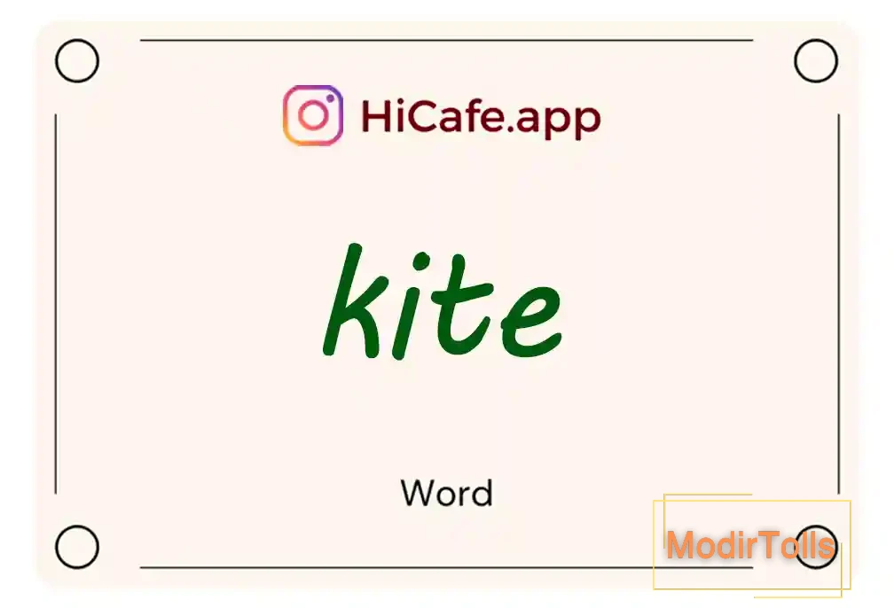 Meaning and usage of kite word