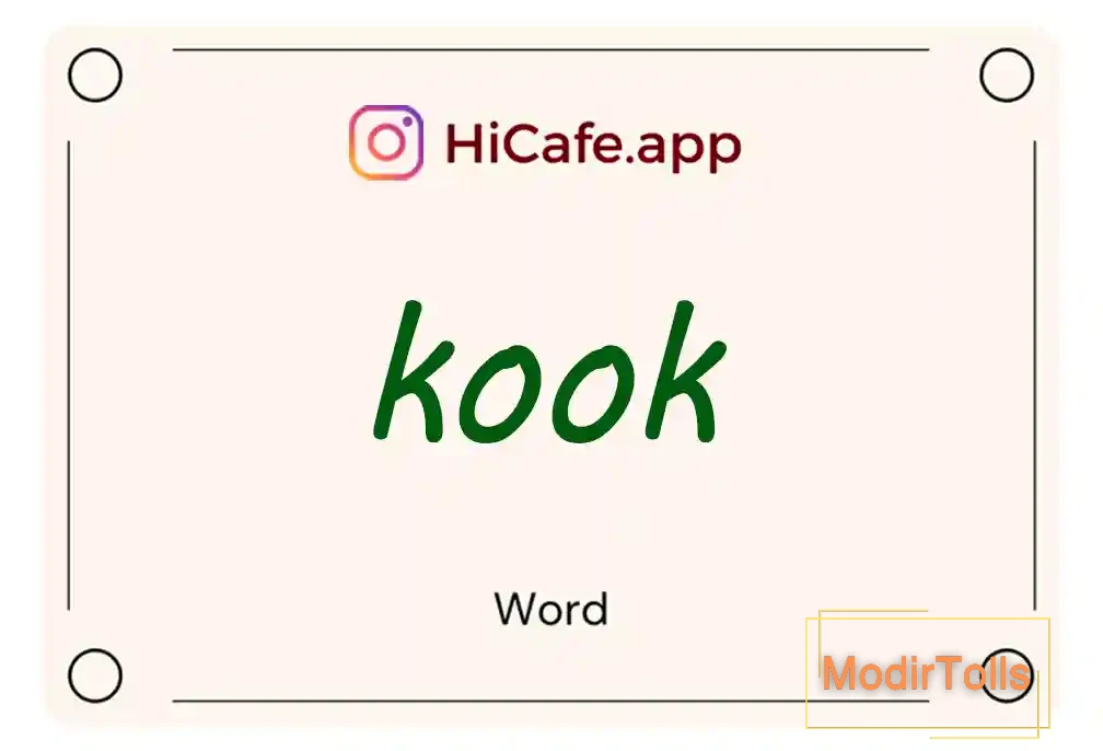 Meaning and usage of kook word