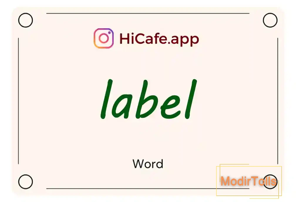 Meaning and usage of label word