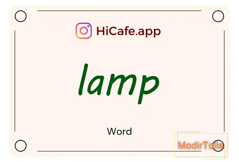 Meaning and usage of lamp word