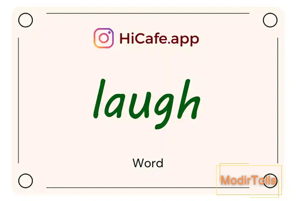 Meaning and usage of laugh word
